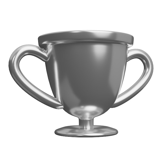 Zdjęcie sprzęt sportowy pucharu trofeum ilustracja renderowania 3d wyizolowana na białym tle