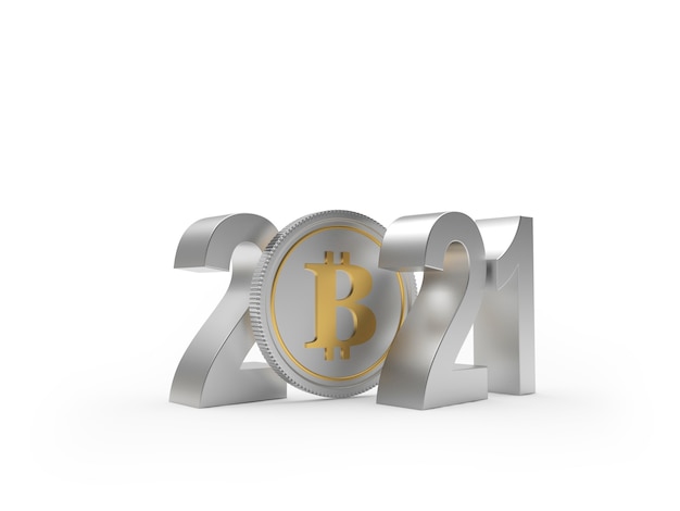 Srebrne Numery 2021 Z Monetą Bitcoin