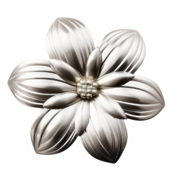 Srebrny kwiat ilustracja tulipan clipart szkic kwiat białe tło
