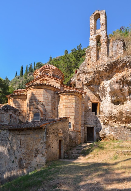 Średniowieczne miasto Mystras na Peloponezie w Grecji