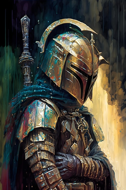 średniowieczny rycerz żołnierz wojownik