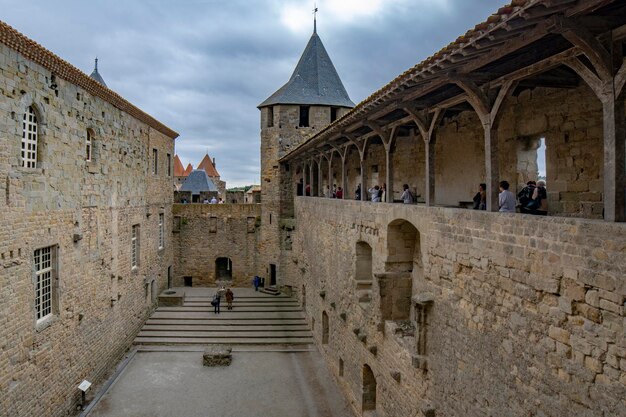 Średniowieczny zamek Carcassonne we Francji