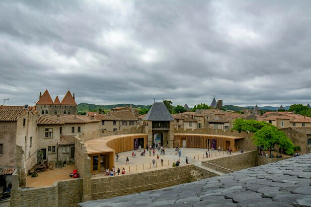 Średniowieczny zamek Carcassonne we Francji