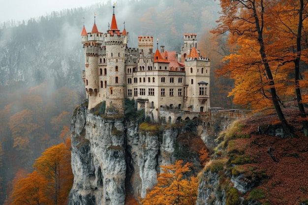 Średniowieczny zamek na klifie