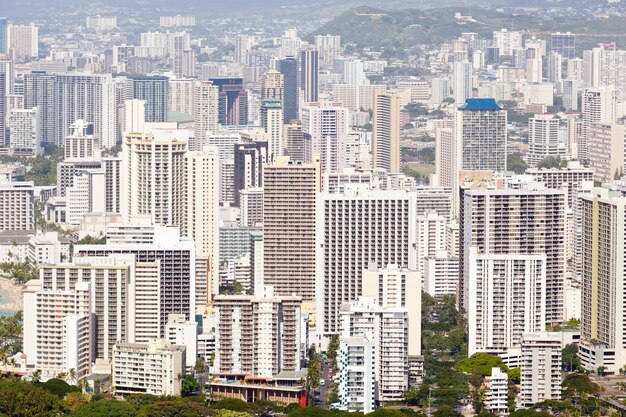 Śródmieście Waikiki widziane z Diamond Head