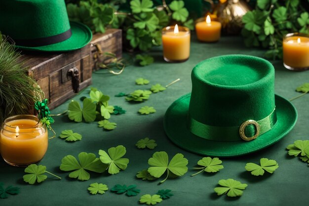 St Patrick's Arrangement Flat Lay na 17 marca