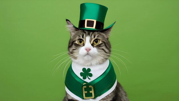 St Patrick's Day Cat Costume na sprzedaż lub koncepcja imprezy