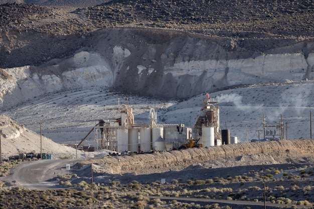 Stacja Górnicza Na Pustyni Nevada Stany Zjednoczone