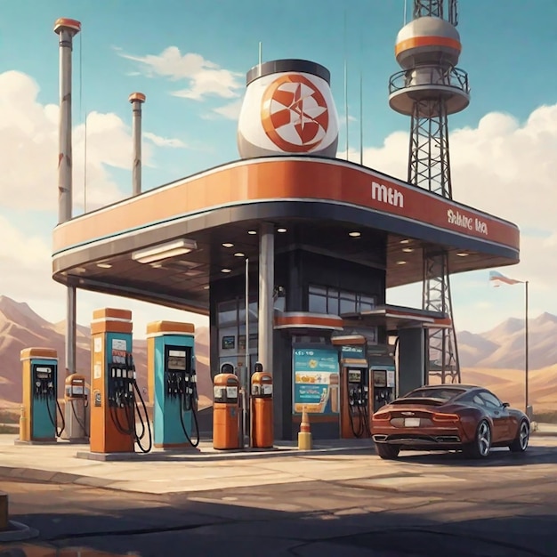 Zdjęcie stacja naftowa i benzynowa