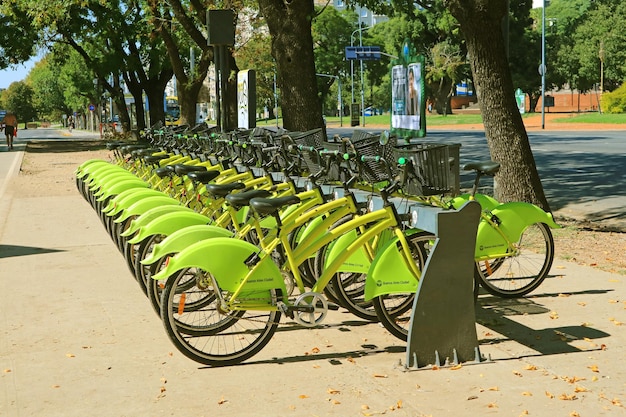 Stacja parkingowa rowerów EcoBici Free Sharing Bikes w Buenos Aires Argentyna