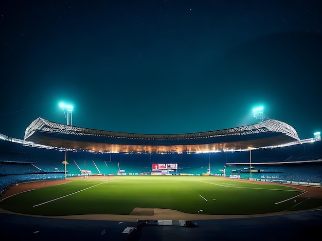 Stadion krykieta w nocy Tło