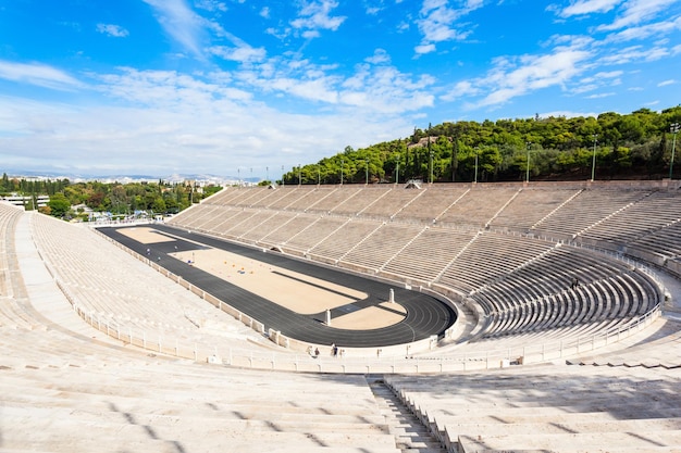 Stadion Panathenaic Znany Również Jako Kallimarmaro To Wielofunkcyjny Stadion W Atenach W Grecji