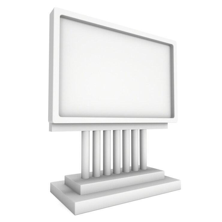Zdjęcie stand z ekranem lcd na wystawie handlowej