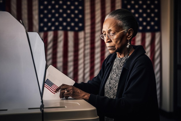 Stara Afroamerykanka oddała głos w naszym lokalu wyborczym