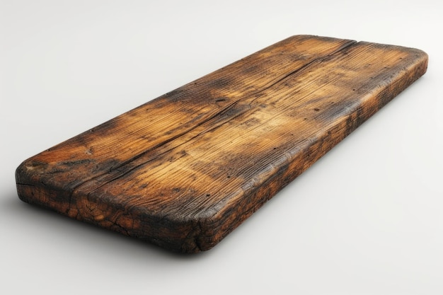 Stara drewniana deska do cięcia izolowana na białym tle