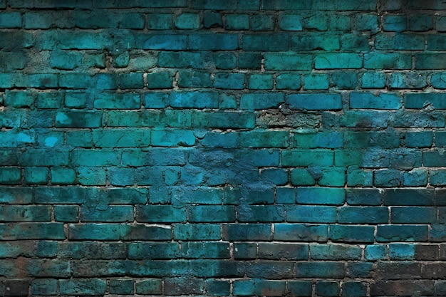 Stara niebieska tekstura ceglanej ściany Tło i tekstura do projektowania graficznego