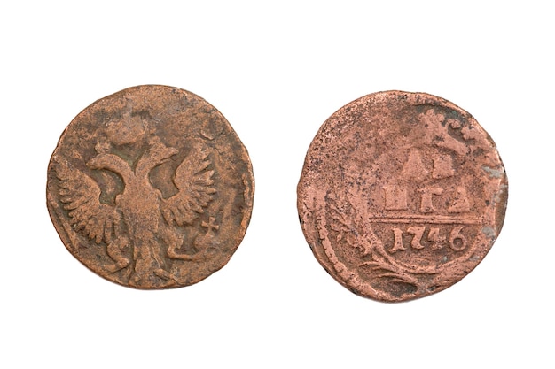 Stara rosyjska moneta - denga 1746