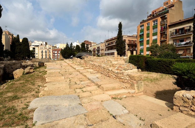 Stara ulica na forum Tarragona, Katalonia, Hiszpania