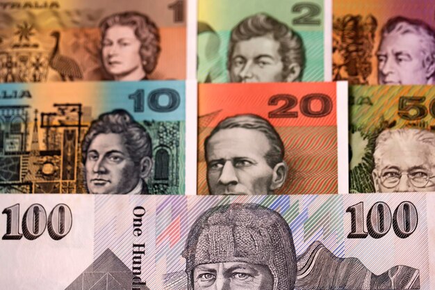 Stare australijskie pieniądze Dolar doświadczenie biznesowe