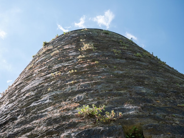 Stare celtyckie ściany wieży zamku Zamknij widok tła Zamek Blarney w Irlandii stara starożytna twierdza celtycka