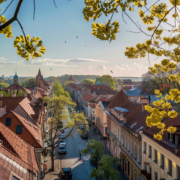 Stare Miasto Kaunas Pierwotny widok miasta z perspektywy High Point