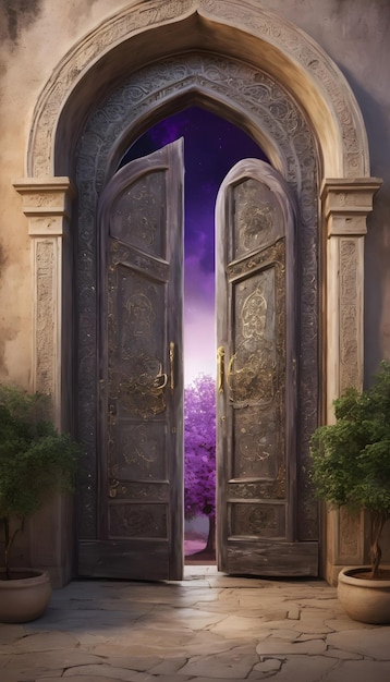 stare starożytne drzwi