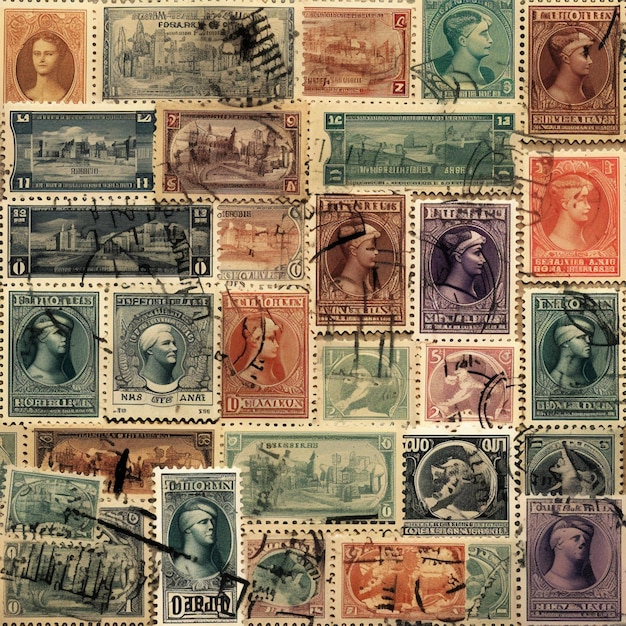 Stare wyrażenia Starożytne znaczki pocztowe echowe opowieści