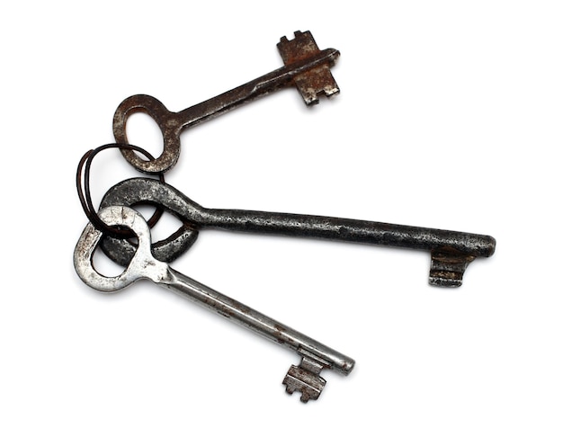 Stare zardzewiałe klucze