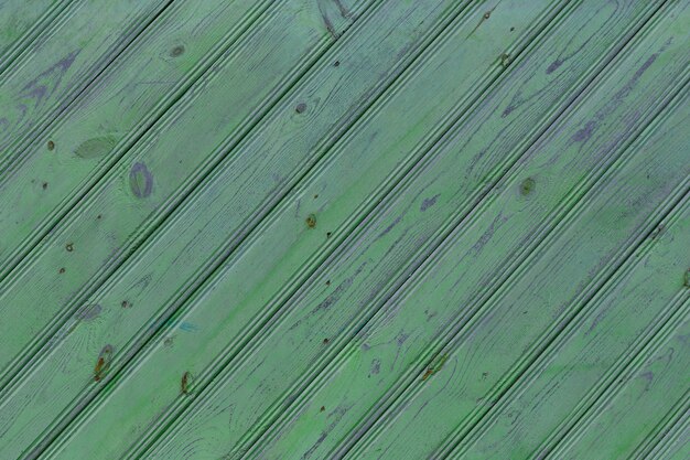 Stare zielone deski przekątnej tekstury stare drewniane tła