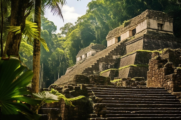 Starlit Rituals Piramidy Majów górujące nad welonem dżungli