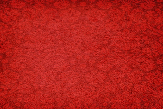 Starożytna czerwona papierowa tapeta z starym wzorem