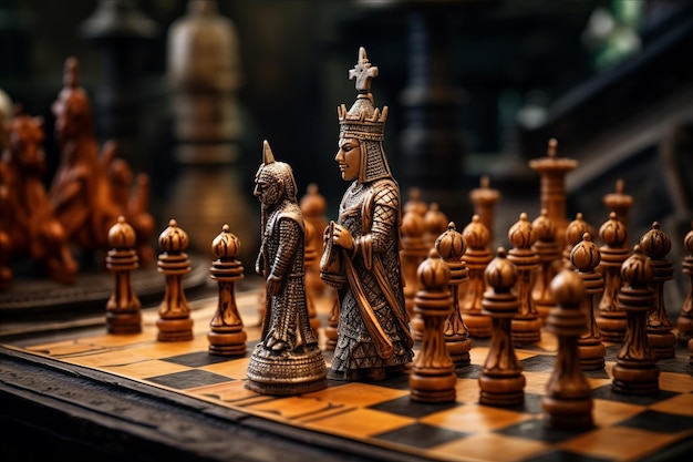 Starożytna gra w szachy Strategiczna gra planszowa i biznesowa metafora skutecznego przywództwa i