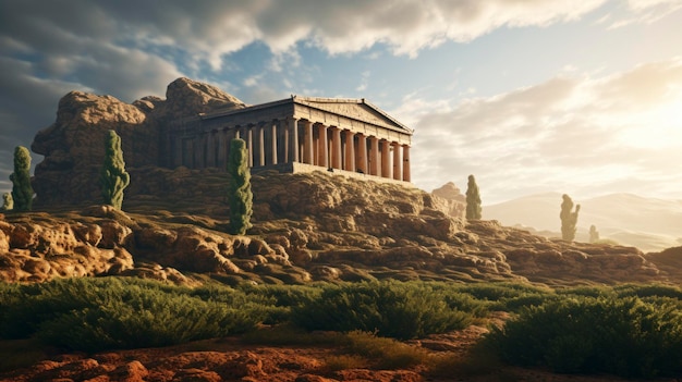 Starożytna grecka świątynia w dolinie świątyń
