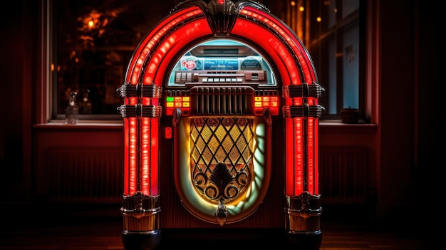 Starożytna jukebox grająca muzykę