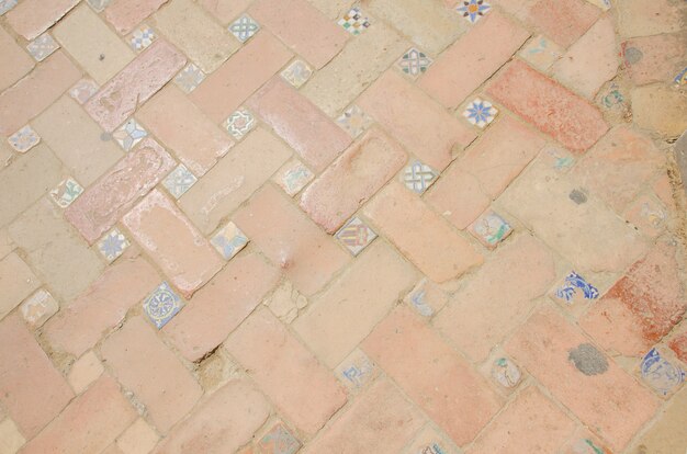 Starożytna mozaika na ulicy starego miasta w Sewilli, Hiszpania