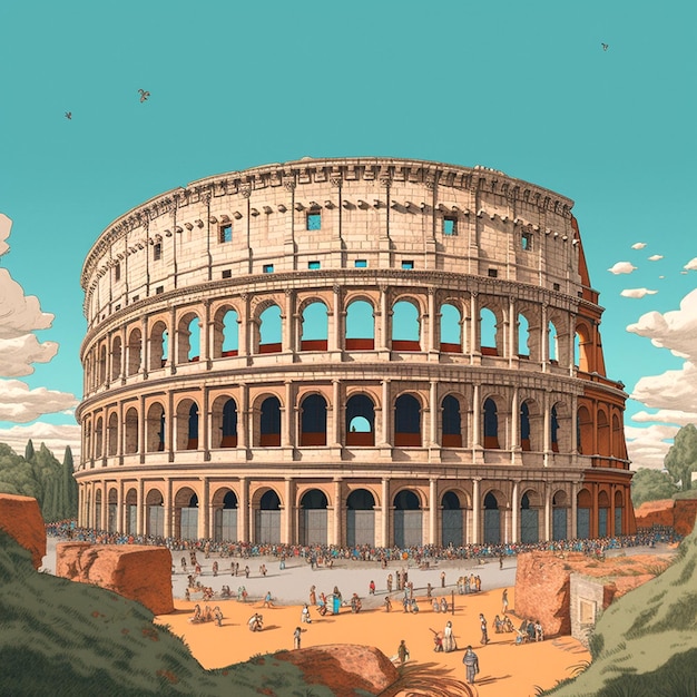 Zdjęcie starożytna rzymska kolumna