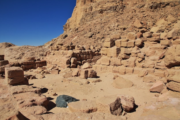 Starożytna świątynia Faraona W Jebel Barkal, Sudan