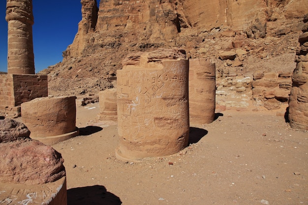 Starożytna świątynia Faraona W Jebel Barkal, Sudan