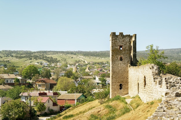 Starożytna twierdza genueńska w mieście Feodosia Crimea