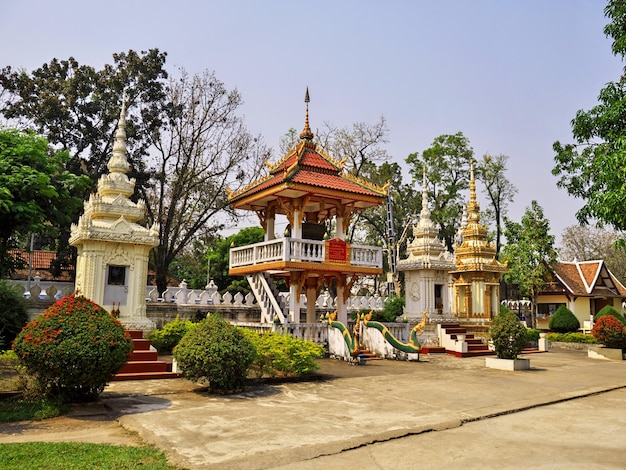 Starożytna Wat w Vientiane Laos