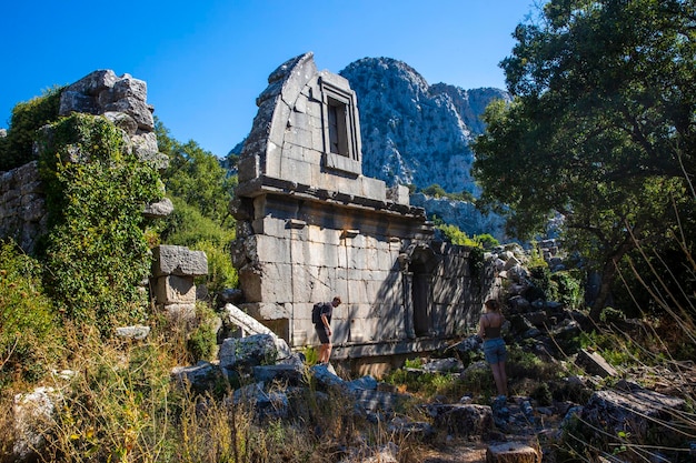 Starożytne miasto Termessos jest ważnym starożytnym miastem Antalya Turcja