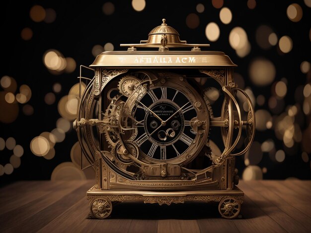 Zdjęcie starożytne ozdobne tło zegara dla koncepcji czasu