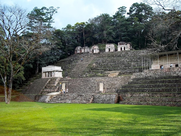 Starożytne Ruiny Maya Bonampak Meksyk