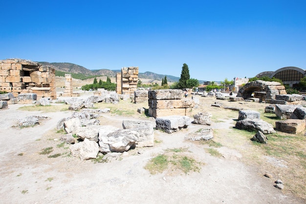 Starożytne ruiny w Hierapolis Pamukkale Turcja