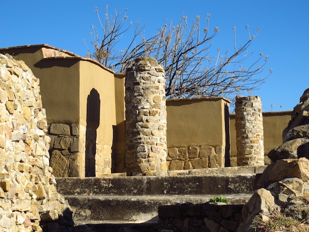 Starożytne ruiny Zapotec Monte Alban Meksyk