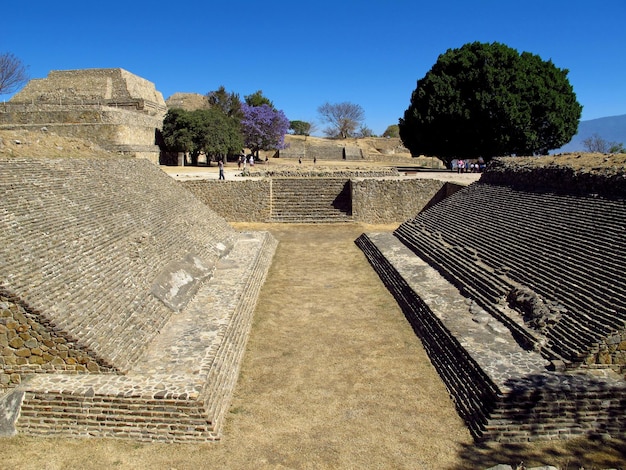 Starożytne ruiny Zapotec Monte Alban Meksyk