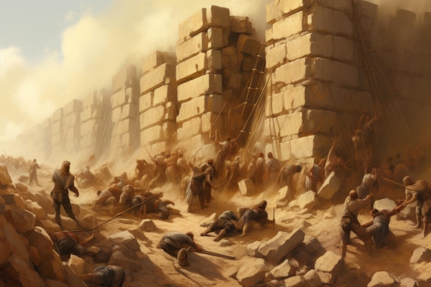 Starożytne ruiny Zniszczają obronę Jerycha