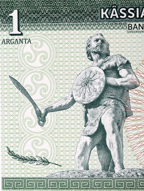 Starożytny bohater portret z pieniędzy