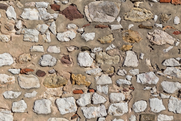 Starożytny kamienny mur. Jako tekstura i tło.