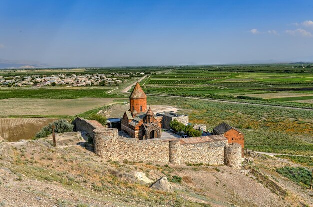 Starożytny Klasztor Khor Virap W Armenii Znajduje Się Na Równinie Ararat W Armenii